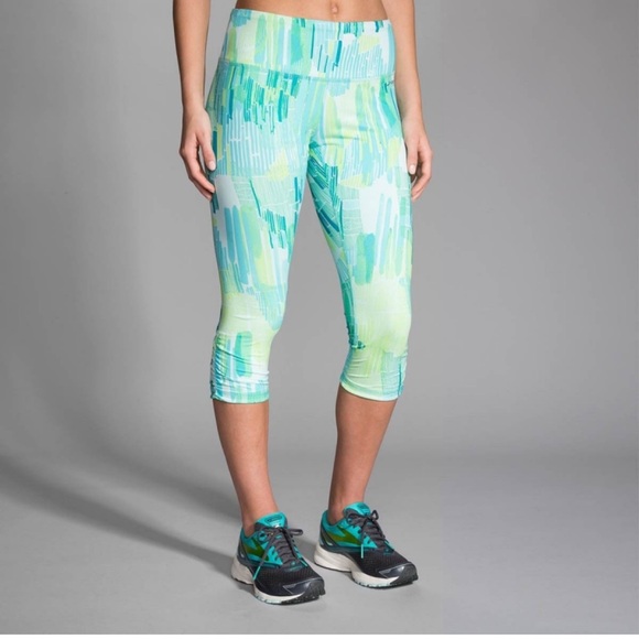 Brooks Pants - Brooks Teal and Green Patterned Leggings